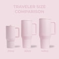 thumbnail image 4 of HydroJug Traveler – Botella de agua de 40 oz con asa y pajita abatible – Cabe en portavasos, vaso resistente a fugas, reutilizable con aislamiento de acero inoxidable y base de goma – Regalos para muj, 4 of 5