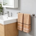 thumbnail image 4 of Vfedsrsge 2 Pack Cotton Hand Towels Soft Highly Absorbent Quick Dry Face Towels 28.7x13 Inch Coffee Bathroom Towels for Spa Travel, 4 of 6