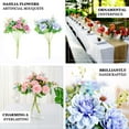 thumbnail image 4 of Efavormart 2 Pack | 19" Dusty Blue Artificial Dahlia Silk Flower Bouquet Bushes, 4 of 11