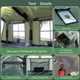thumbnail image 2 of 4-12 Person Inflatable Tent with Pump | Easy Assemble, Waterproof, Windproof, Oxford Outdoor Glamping Tent,3000mm Waterproof Oxford for Family Camping, Party, or Beach,Green, 2 of 7