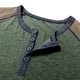 thumbnail image 5 of Blusas y camisas de manga larga con cuello redondo para hombre, informales, de manga larga, cuello redondo, medio botón, a cuadros, con bolsillos y bloques de color, blusas de poliéster para hombre, 5 of 8