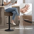 thumbnail image 4 of HOMCOM Bar Stools Set of 2, Swivel Barstools with Storage, Footrest, Brown, 4 of 10