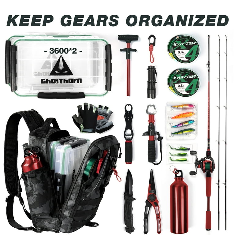 Backpack tackle box with rod holder sale