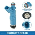 thumbnail image 4 of Inyectores de combustible Unique Bargains No.23250-29015 Boquilla de inyección de combustible para Toyota Yaris Vitz 99-05 1.0L 1.3L Azul 4 Pcs, 4 of 6
