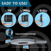 Squirrel Products Smash Blast Pro Rapid Fire Air Cannon Vortex Blaster - Grey