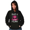 thumbnail image 4 of Faith Over Fear Breast Cancer Ribbon Hoodie Sweatshirt Women Brisco Brands S, 4 of 6