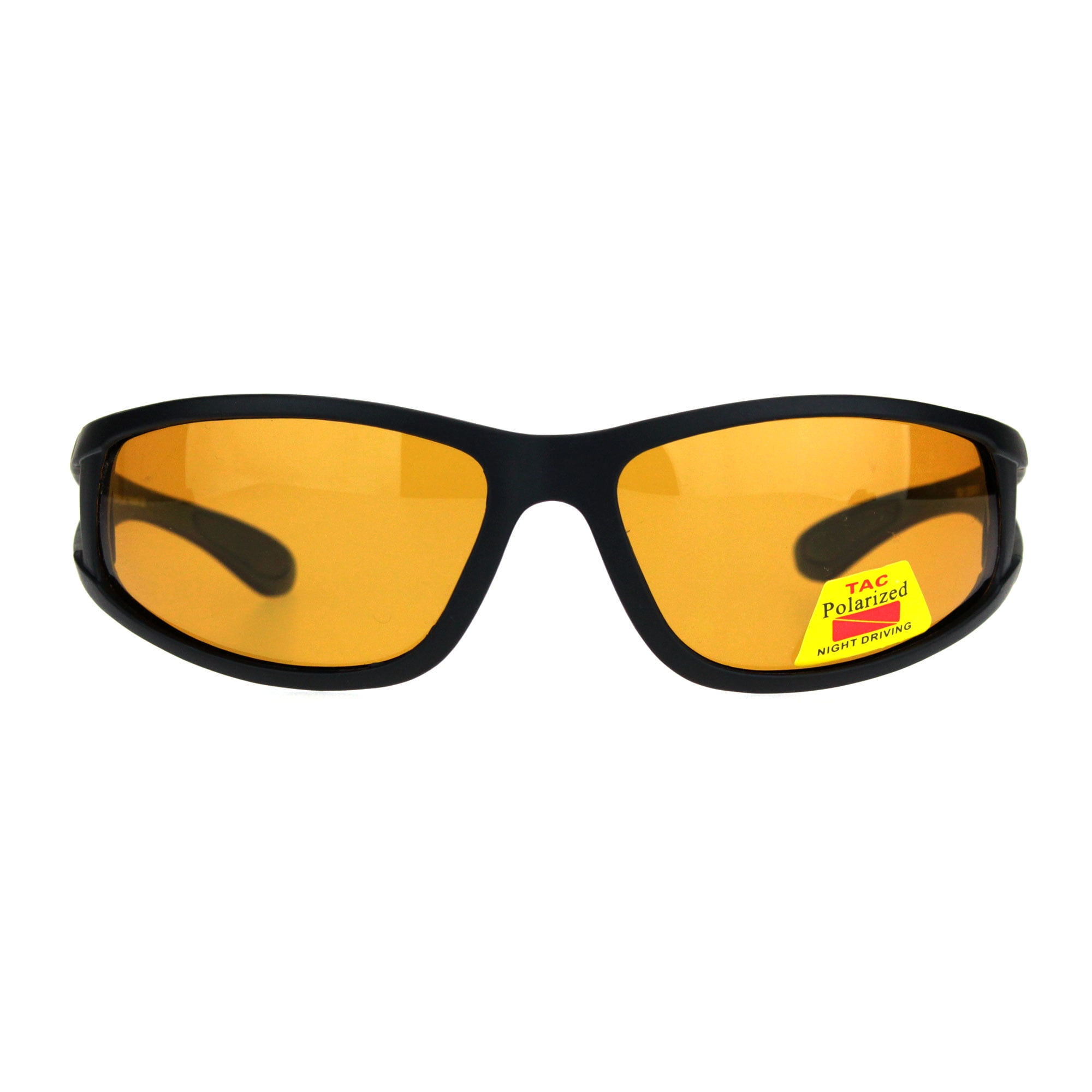 TAC Polarized Night Driving Lens Warp Around Light Weight Sunglasses