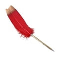 thumbnail image 2 of dianhelloya Copper Feather Quill Pen Smooth Writing Durable Elegant Design Breakage-resistant Christmas Gift Wedding Signature Pen for Xmas Red, 2 of 8