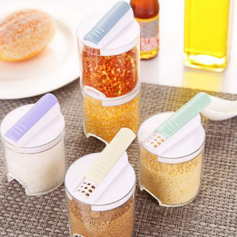 Clearance 5PCS Stackable Seasoning Jars Acrylic Spice Container Seasoning  Jars Container for Kitchen Gourmet Organizer for Home 