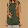 thumbnail image 2 of Xcmzpl Pet Pouch Hoodie for Women Fashion Small Dog Carrier Sleeveless Hoodies Summer Animal Holder Pullover Tops Kangaroo Pocket Tanks, 2 of 6