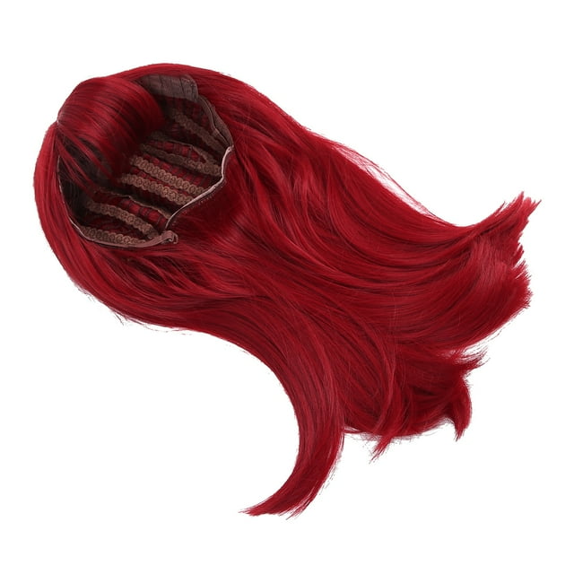 Peluca de fibra de alta temperatura, peluca roja larga y recta, pelucas de cosplay, peluca larga y recta, ultra sensible