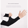 thumbnail image 3 of Summer Cooling Arm Sleeves Lightweight Sun Protection Sports Driving Black, 3 of 3