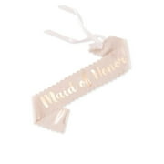 Weddingstar Blush Pink & Rose Gold Satin Bachelorette Party Sash - Maid Of Honor