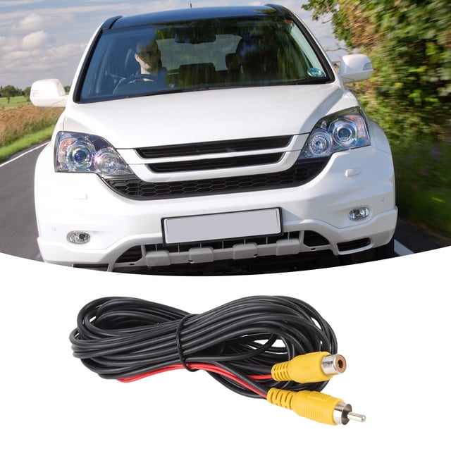 Backup Camera Video Cable, 6M 19.68FT Flexible Sensitive Universal Rear View Parking Camera Video Cord Seamless Connection with Detection Wire for DVD Players