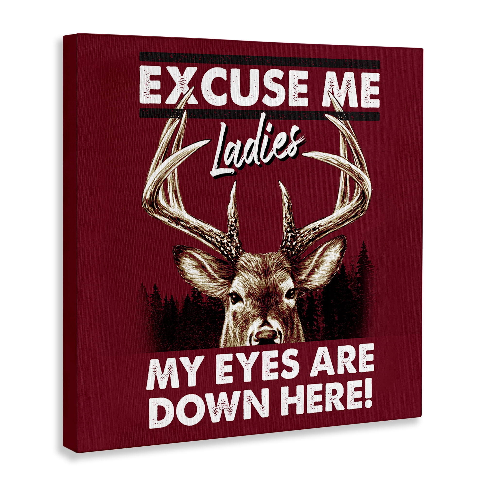 Stupell Industries Eyes Are Down Here Animals Painting Wrapped Canvas Art Print Wall Art, 30 x 30