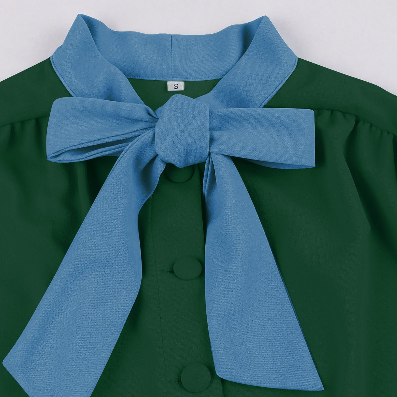 BiZtdJrK 1950s Dresses for Women Halloween Costumes Cute Bow Short Sleeve Dresses Vintage Pleated Midi Skirt Cocktail Party Dresses Back Packs Sales for School Blue