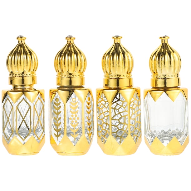 4pcs Oils esenciales Botellas Botellas de rodillo de aceite para aceites esenciales Perfume botellas de rodillo vacío