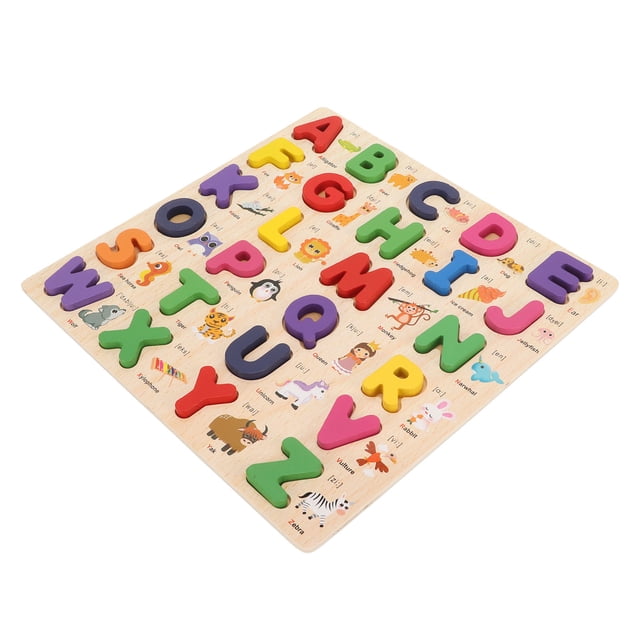 Wooden Alphabet Puzzle, Alphabet Puzzle Cognitive for 3 Years Old And Above
