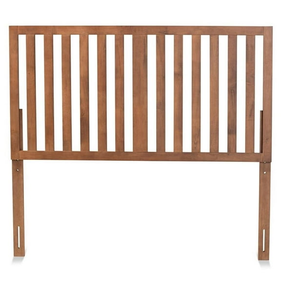 Oren Modern and Transitional Ash Walnut Finished Wood Queen Size Headboard