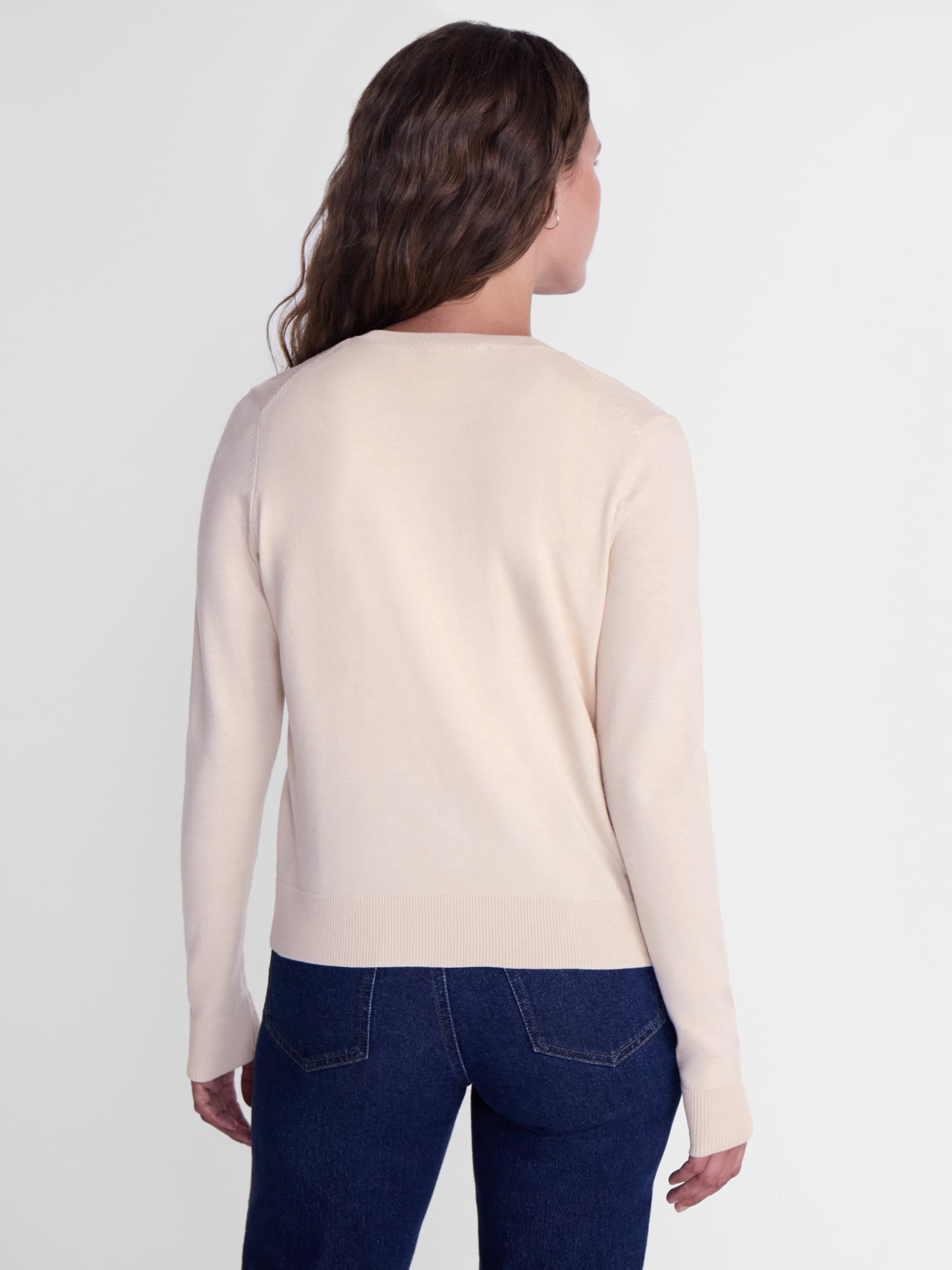 Time And Tru Women's Fine Gauge Cardigan Sweater, Lightweight, Sizes XS-XXXL
