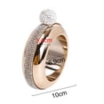 thumbnail image 5 of Bracelet Flask for Women，Handmade Crystal Lid Flask Funnel，Stainless Steel Hidden Liquor Flask Bracelet Funnel for Dance Birthday Party Club Bar,Rose Gold, 5 of 5