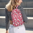 thumbnail image 5 of Disketp French Bulldog And Heart print Canvas Backpack Lightweight Travel Daypack Student Rucksack Laptop Backpack-Medium, 5 of 5