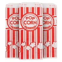 1 oz Paper Popcorn Bags Bulk (500 Pack) Small Red & White Pop-corn Bag Disposable for Carnival Themed Party, Movie Night, Halloween, Popcorn Machine Accessories & Supplies, Individual Servings