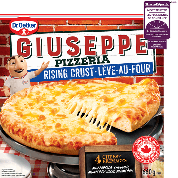 Dr. Oetker Giuseppe Pizzeria pizza lève-au-four 4 fromages 660 g