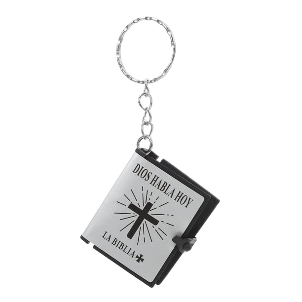 WORGEOUS 12pcs mini libros llavero biblia llavero miniatura llave de llave de la biblia real llave de bolsillo colgante de la fiesta de la fiesta de la iglesia favores de la iglesia