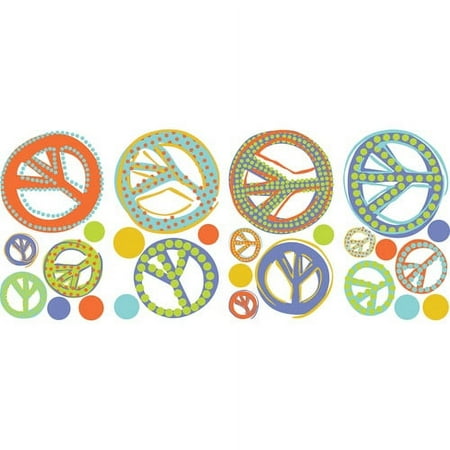 roommates rmk1859scs mod peace signs peel and stick wall decals