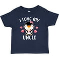 thumbnail image 3 of Inktastic I Love My Uncle with Cute Penguin and Hearts Girls Baby T-Shirt, 3 of 5