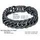thumbnail image 5 of Pulsera de cadena cubana PROSTEEL de 17 mm de acero inoxidable negro para hombre 8.3in, 5 of 7