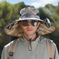thumbnail image 2 of FUZHIQ Super Wide Brim Solar Fan Hat for Men Women, Two Fans Rechargeable UV Protection Cooling Sun Hat for Hiking Camping Backpacking Outdoor,One Size, 2 of 6