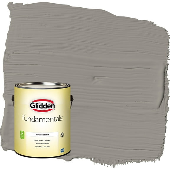 Glidden Fundamentals Lazy Afternoon / Gray Flat Interior Paint, 1 Gallon