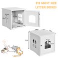 thumbnail image 3 of Canddidliike Side Table Nightstand Decorative Cat House-White，Cat Houses for Outdoor/Indoor Cats, Cat Furniture, 3 of 8
