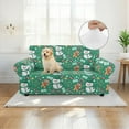 thumbnail image 4 of XYZCANDO Christmas Snowman Stretch Armchair Sofa Slipcover 1 Piece Sofa Cover 2 Seater Soft Couch Cover Washable Furniture Covers, 4 of 6