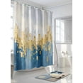 thumbnail image 3 of Abstract Modern Art Shower Curtain, Blue Yellow Street Art Waterproof Shower Curtain Set with 12 Hooks Lightweight Washable Fabric Shower Curtains for Bathroom 72x78 Inches, 3 of 6