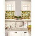 thumbnail image 5 of Lemon 2 Panel Kitchen Curtains for Small Windows, Farmhouse Vintage Summer Retro Fruits Yellow Brown Bathroom Tier Curtain, Short Window Treatment for Bedroom/Living Room 55"x24", 5 of 6