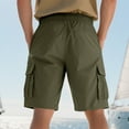 thumbnail image 6 of Mens Plus Size Cargo Shorts Lightweight Elastic Waist Quick Dry Shorts with Pockets for Big and Tall for Outdoor Hiking Beach Gym Shorts, 6 of 7
