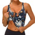 thumbnail image 3 of KLL Cute ghost in the flowers for Workout Tank Tops for Women,U Back Fitness Top Built in Shelf Bras Padded Fit for Yoga Gym-X-Large, 3 of 8