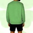 thumbnail image 4 of Amzcrzy Men's Sweatshirt St. Patrick's Day Skeleton Sweatshirt Shamrock Graphic Crewneck Tops for Men Women, Multi Colors, 4 of 7