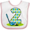 thumbnail image 3 of Inktastic Argyle Golf 2nd Birthday Boys Baby Bib, 3 of 4
