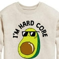 thumbnail image 3 of Instant Message - I'm Hard Core - Avacado Pit Cool - Toddler & Youth Crewneck Fleece Sweatshirt, 3 of 6