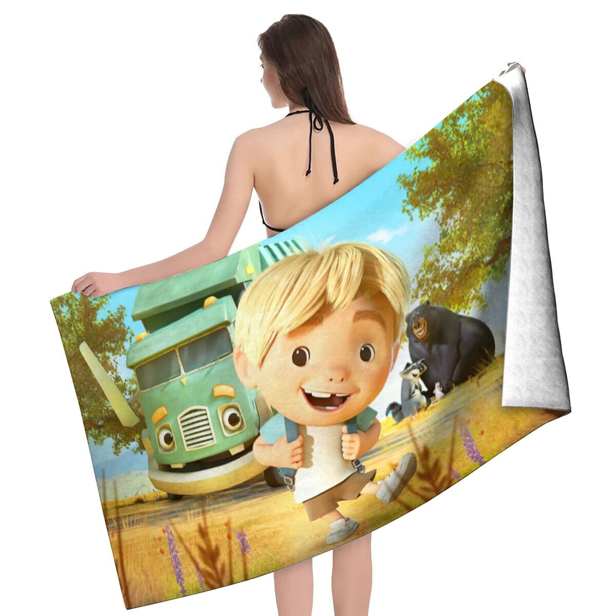 Trash Truck Gifts Beach Towel for Women Girl Birthday Inspired Fan Bath Outdoor Music Lover