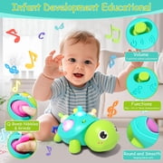 ANTIC DUCK Toddler Toys, Baby Toys 6-12 Months, Musical Light Up Learn Walk Crawling Toys, Early Educational Infant Toys for 1 Year Old Girls Boys Birthday Gifts