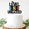 thumbnail image 2 of Decoración Para Tarta De Cumpleaños Con Juego Desbloqueado De Nivel 8, Videojuego Para Niño De 8º Cumpleaños, Suministros Para Tartas De Fiesta, Decoración De Fiesta Ganadora De Nivel De Juego, 2 of 5