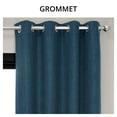 thumbnail image 4 of Indigo Faux Linen Grommet Room Darkening Curtain (1 Panel), Indigo, 50W X 96L, 4 of 10