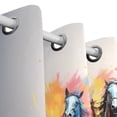 thumbnail image 3 of Horse Colorful Black Out Curtains 72 Inch Length Curtains for Sliding Glass Doors Bedroom Living Room 2 Pack, 3 of 6