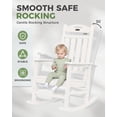 thumbnail image 5 of SUUNYN Oversized Outdoor Rocking Chair, HDPE All-Weather High Back Porch Rocker, 380lbs Capacity, White, 5 of 9
