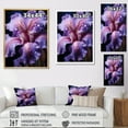 thumbnail image 4 of Designart "violet Majestic Iris Black I" Floral Floater Framed Canvas Print, 4 of 7